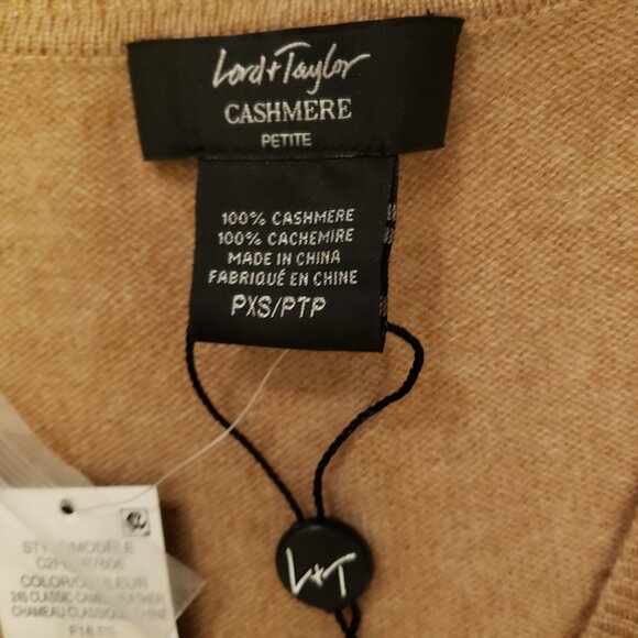 Lord & Taylor Cashmere Argyle V-Neck Long Sleeve Pullover Sweater - Picture 3 of 11